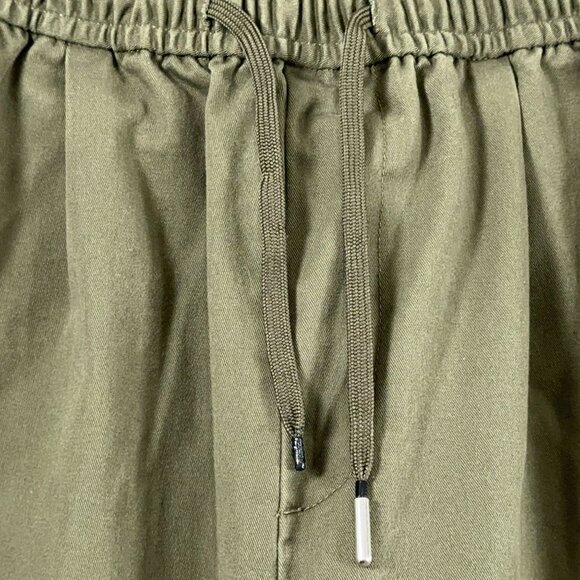 Fred Perry Drawstring Twill Jogger Elastic Waist Pants in Khaki Green Men's 36" - Picture 5 of 9